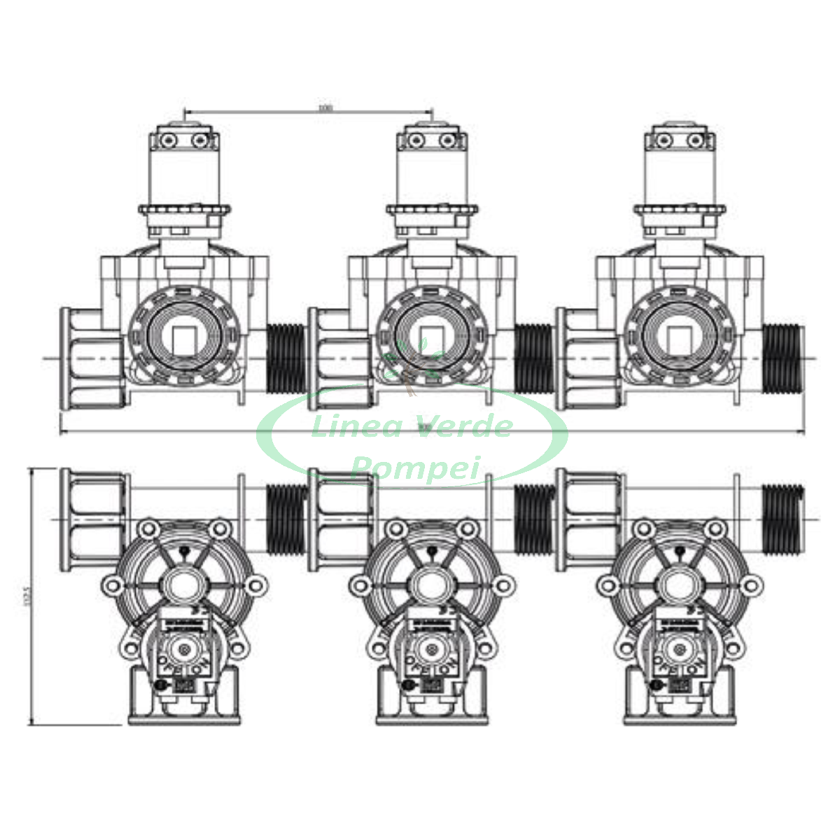 Elettrovalvola, 26x34 - 220V (manuale) Gurtner