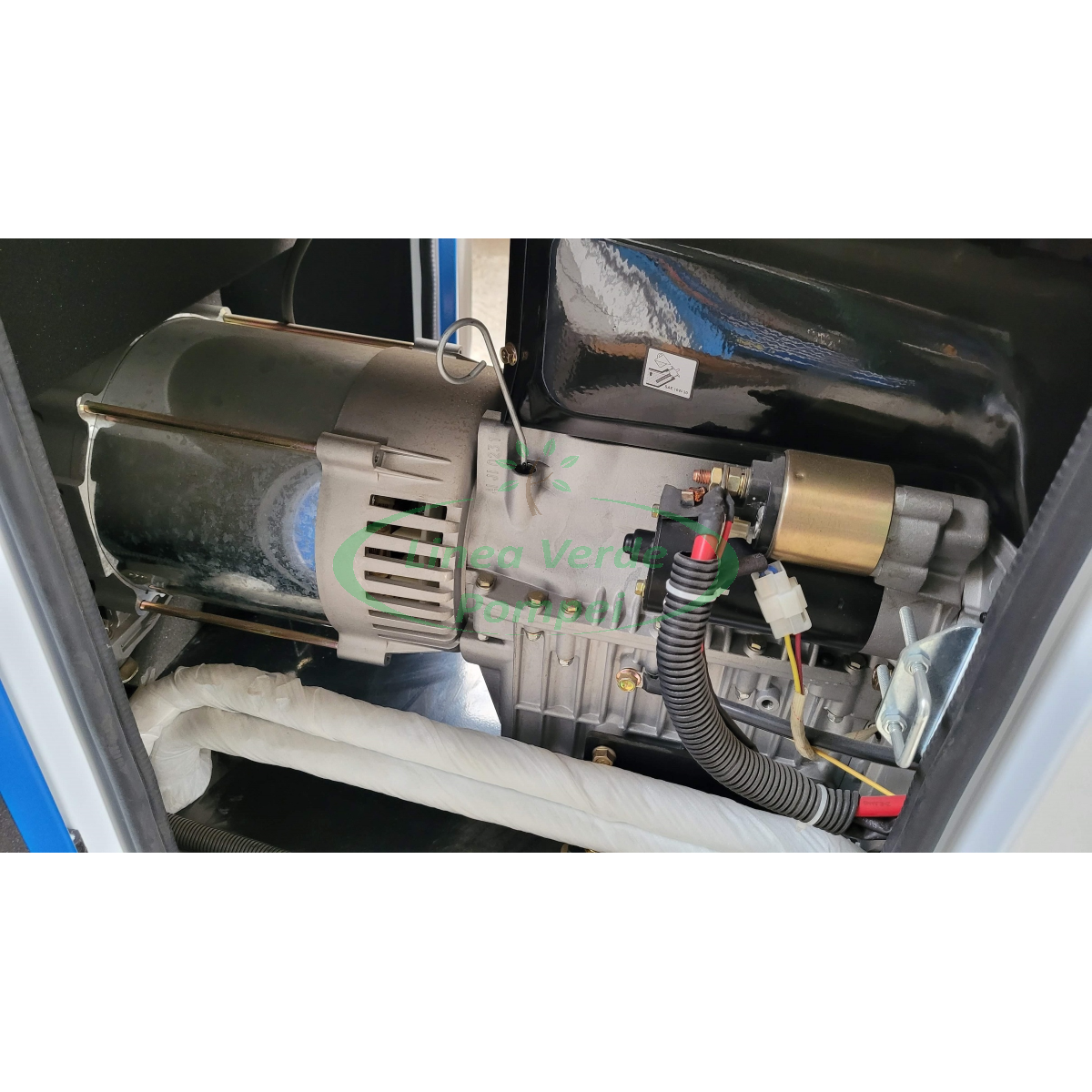 Linea Verde Pompei  Prodotto: 5820 - Generatore di corrente diesel Hyundai  silenziato monofase e trifase su ruote 10kW nominale e 11 kW max  bicilindrico diesel 954 cc FULL POWER cod. 65238